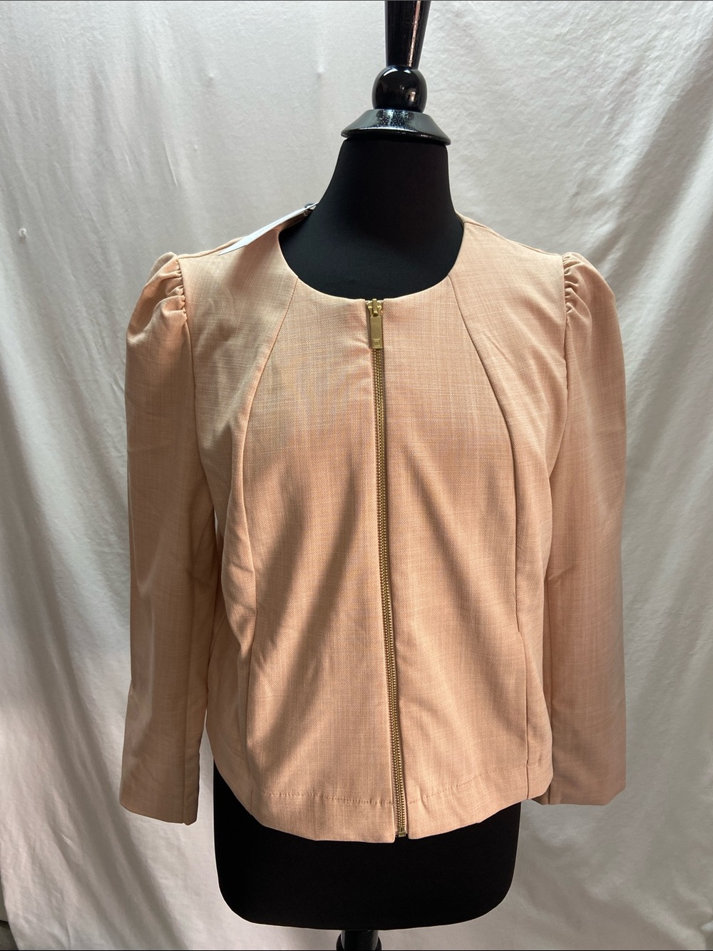Liz Claiborne Peach Zip-Front Blazer